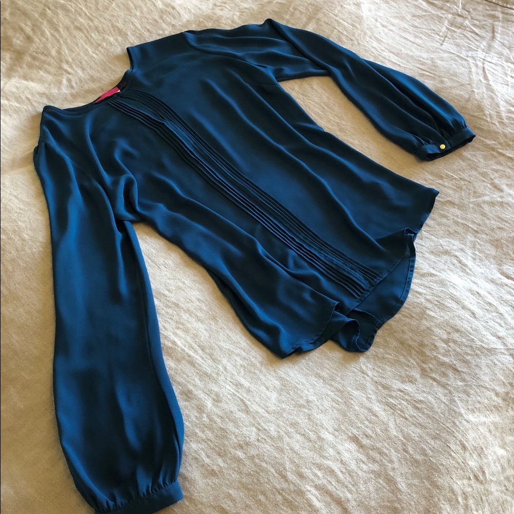 Long Sleeved Teal Blouse